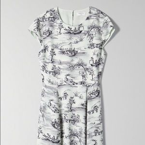 Aritzia Babaton Hamptons Dress Aqua/black